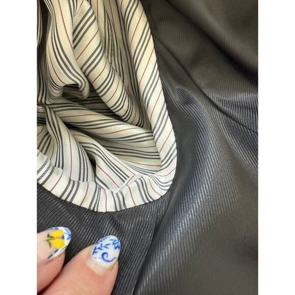 Burberry London Custom Bespoke Pinstripe Wool Blazer Jacket 44R Gray Luxury - Picture 8 of 10